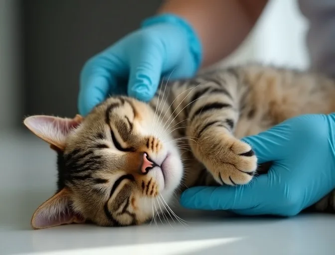 Specialist carefully handling a deceased cat with dignity in Murrumbeena